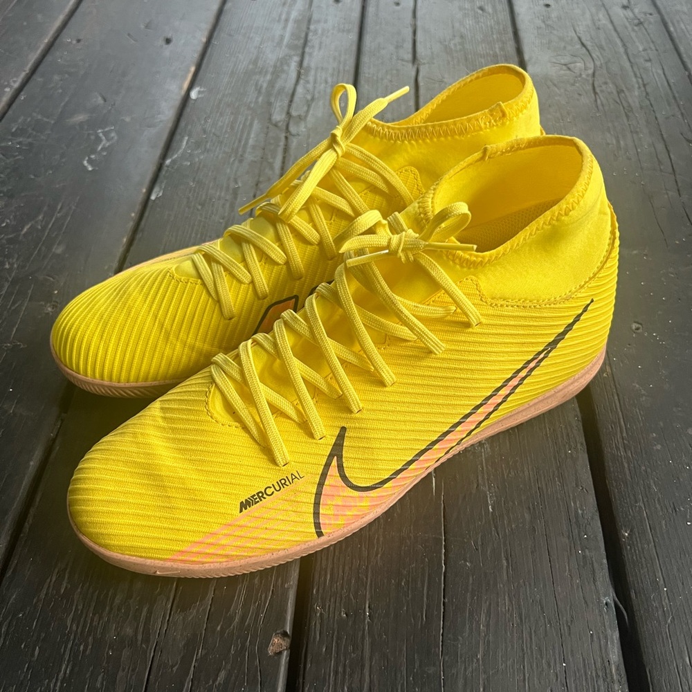 Nike Mercurial Bright Yellow Indoor Soccer Shoes